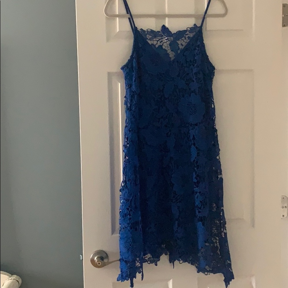 Zara blue lace dress